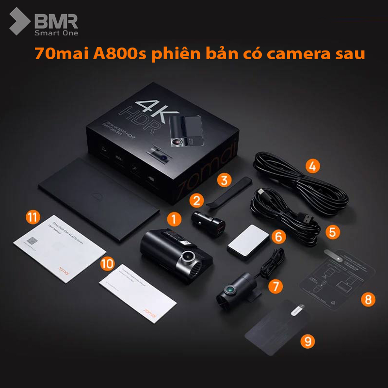Camera 70mai A810 phiên bản Full cam trước sau