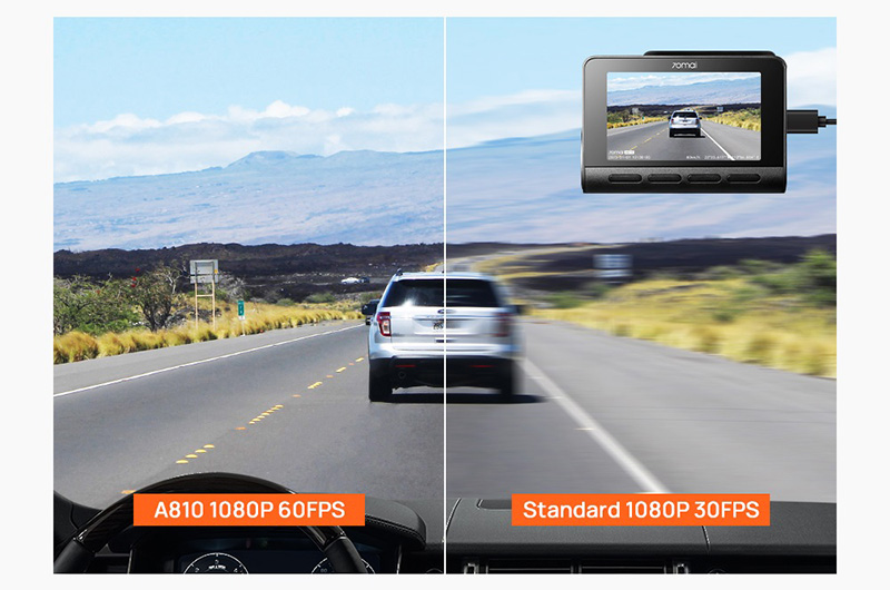 Camera Xiaomi 70mai A810 có tốc độ ghi hình 60FPS/giây