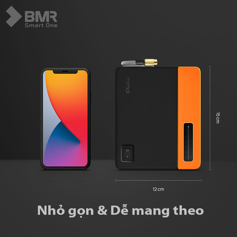 Bơm lốp ô tô Xiaomi 70mai Midrive TP04 nhỏ gọn và dễ mang theo