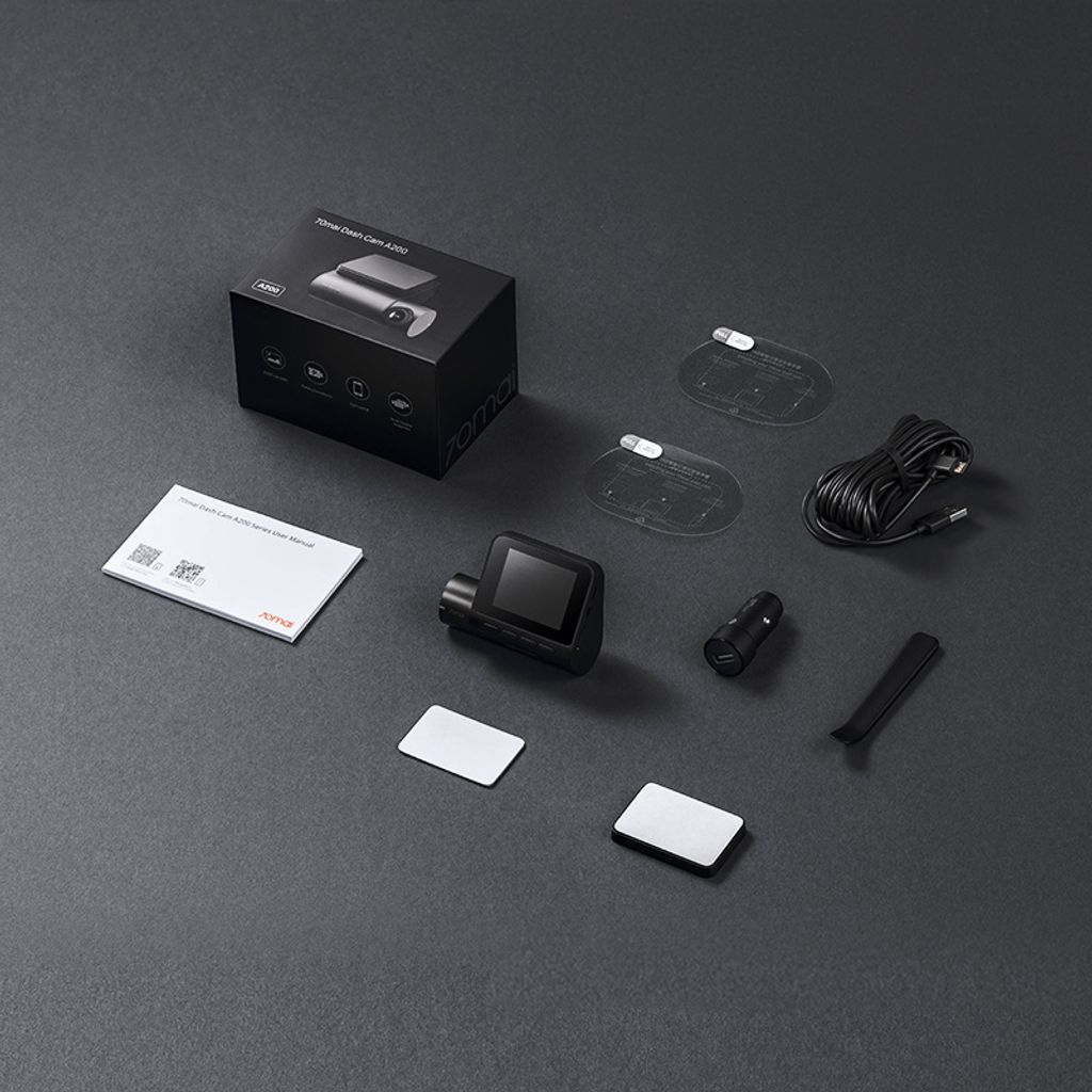 Bộ sản phẩm camera hành trình ô tô 70mai A200 cơ bản