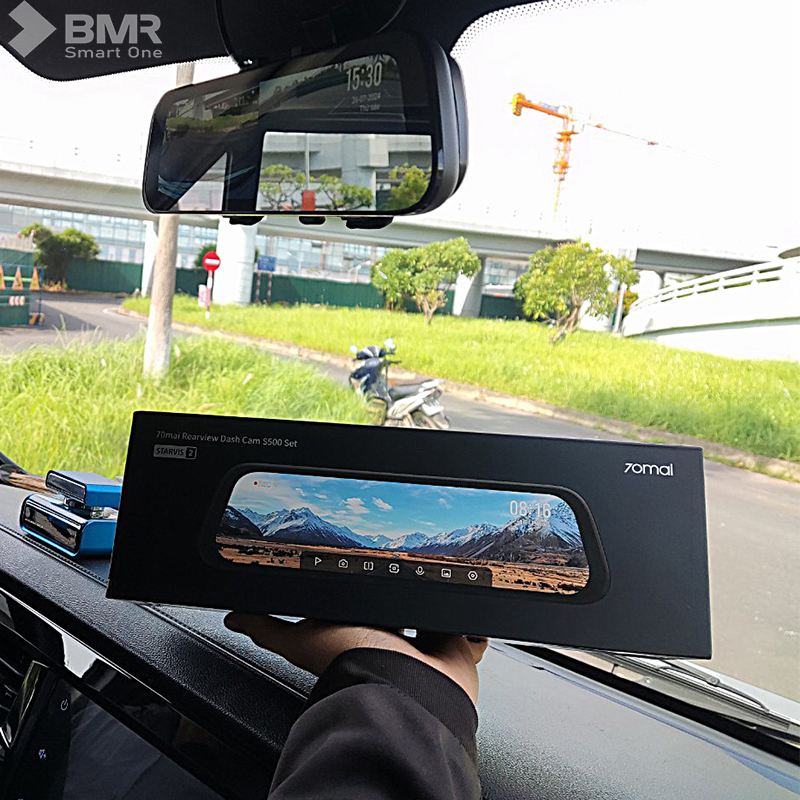 BMR Smart One lắp camera hành trình gương 70mai S500 trước cho xe Ford Transit 