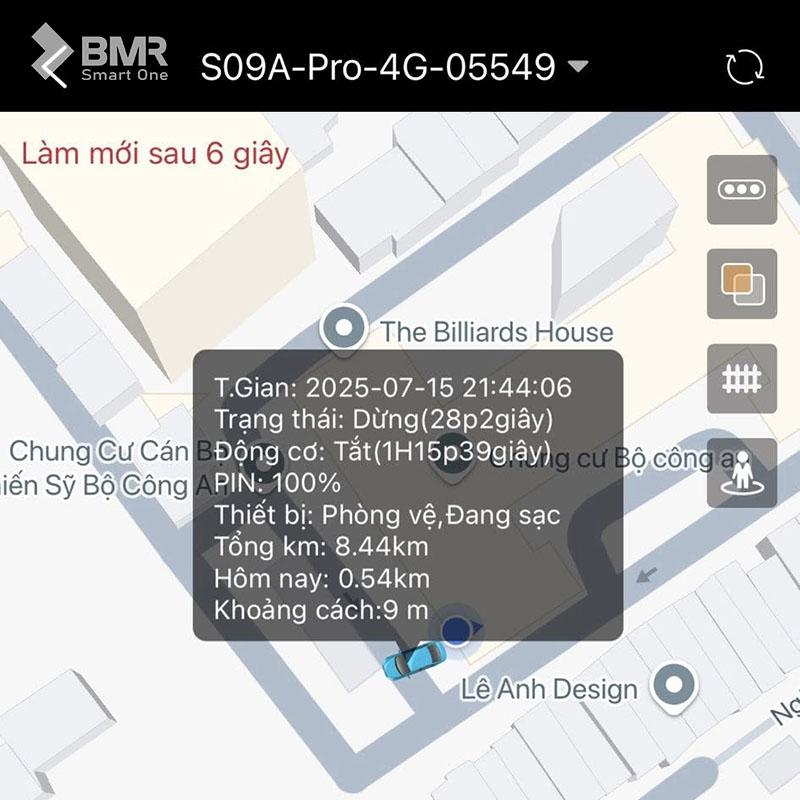 Định vị S09A Pro 4G có khả năng định vị chính xác đến tên đường, ngõ hẻm