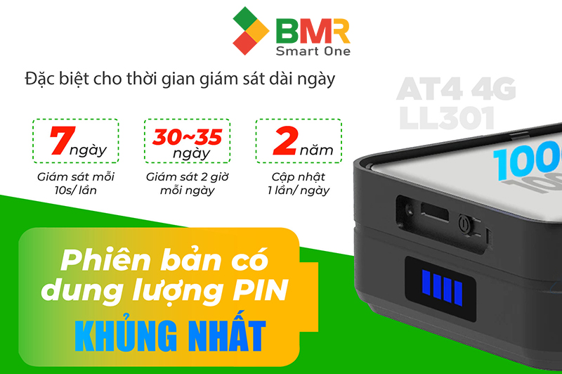 AT4 4G LL301 chính là phiên bản định vị không dây có dung lượng pin khủng nhất