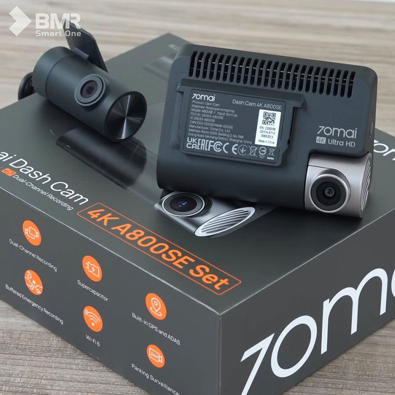 Camera hành trình 70mai A800SE 4K phiên bản gồm camera trước và sau