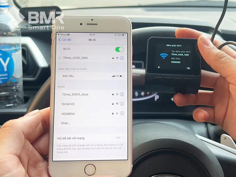 Kết nối điện thoại với Wifi của camera trên thiết bị