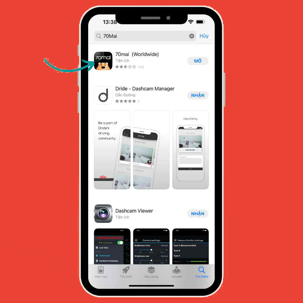 cách kết nối camera 70mai với điện thoại Iphone