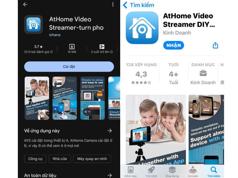 Tải phần mềm Athome Video Streamer tự chế webcam