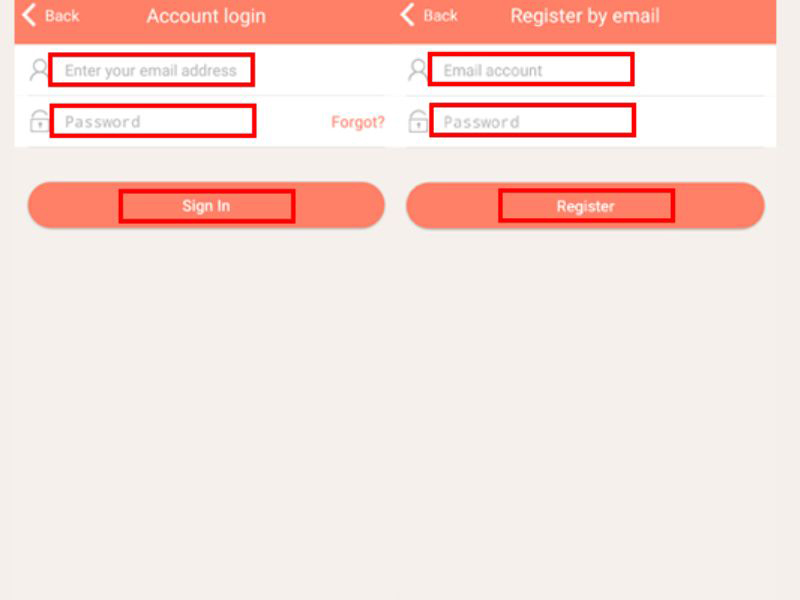 Dùng webcam làm camera hành trình: Đăng nhập hoặc đăng ký tài khoản nếu cần