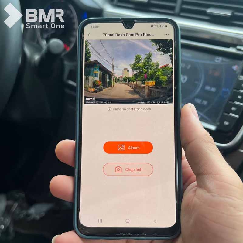 Xem video trực tiếp sau kết nối camera 70mai với điện thoại