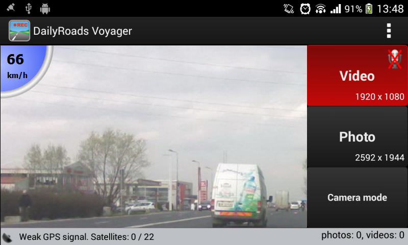 Phần mềm DailyRoads Voyager biến điện thoại thành camera hành trình