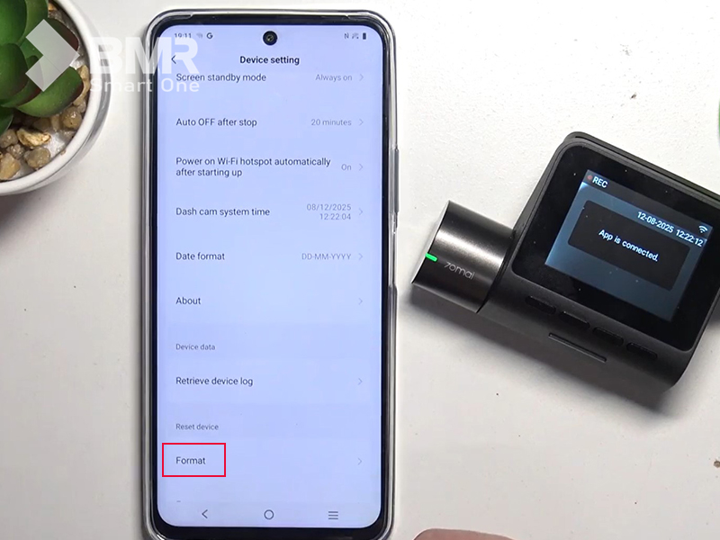 Cách xóa dữ liệu trên camera hành trình 70mai